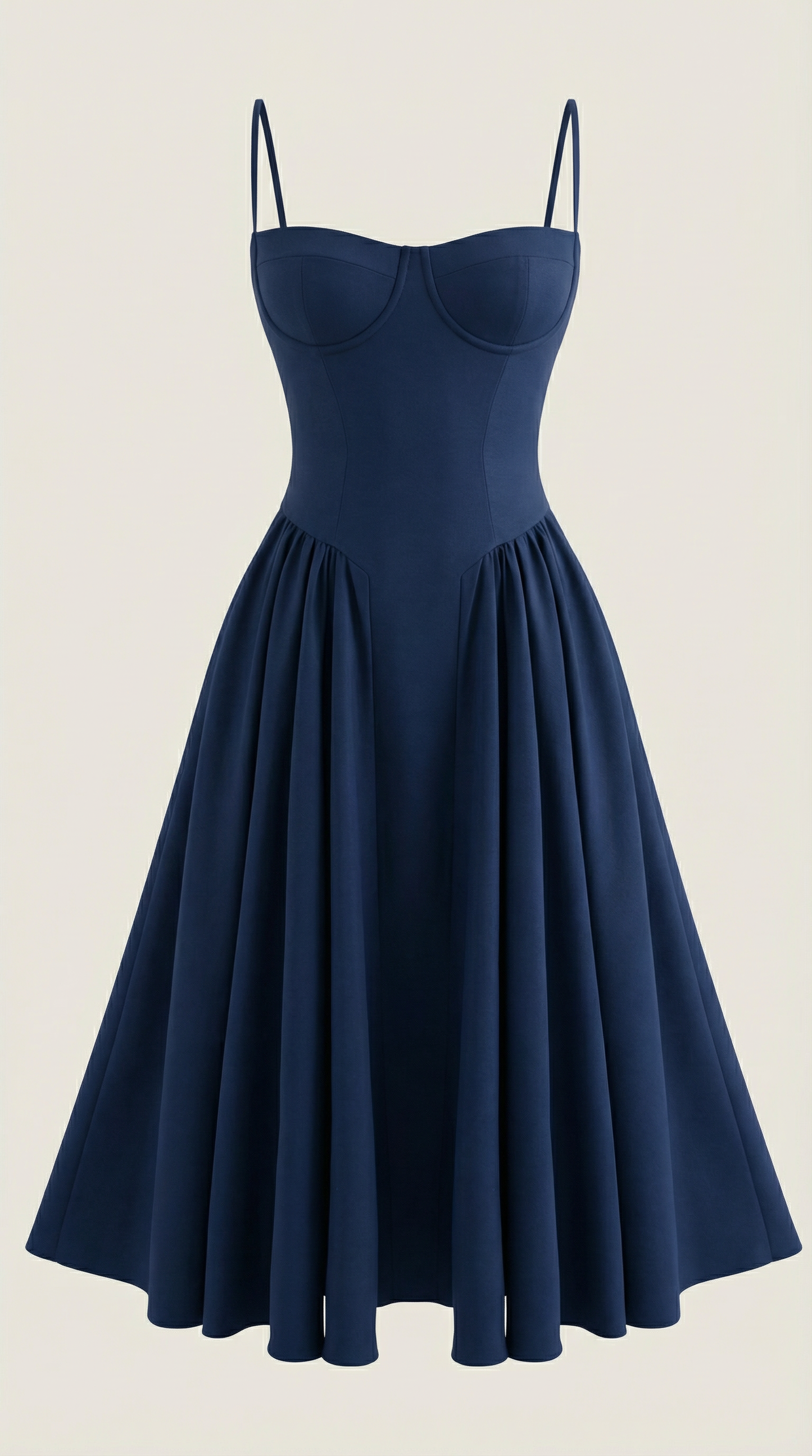 Corset Midi Dress in Elegant Fabric - Perfect for Formal Events and Special Occasions